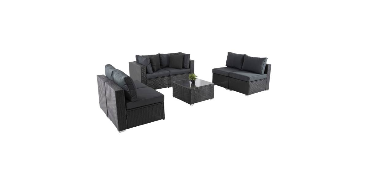 ΠΟΛΥΜΟΡΦΙΚΟ ΣΕΤ ΣΑΛΟΝΙ 7TMX GREN HM6091 ΣΥΝΘ.RATTAN ΑΝΘΡΑΚΙ-ΓΥΑΛΙ ΑΣΦΑΛΕΙΑΣ