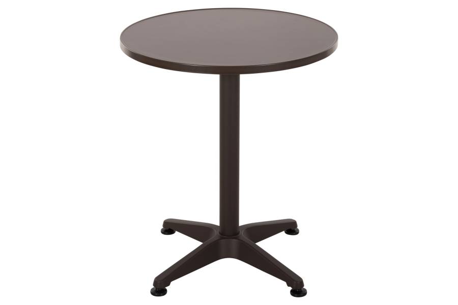 ΤΡΑΠΕΖΙ ΣΤΡΟΓΓΥΛΟ GOSS HM5974.02 ΑΛΟΥΜΙΝΙΟ ΚΑΦΕ Φ60x70Υεκ.