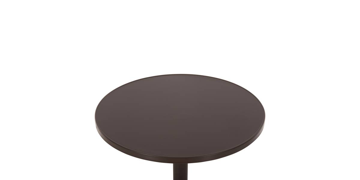 ΤΡΑΠΕΖΙ ΣΤΡΟΓΓΥΛΟ GOSS HM5974.02 ΑΛΟΥΜΙΝΙΟ ΚΑΦΕ Φ60x70Υεκ.