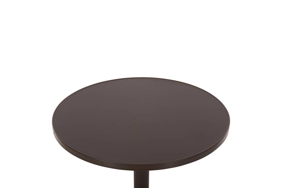 ΤΡΑΠΕΖΙ ΣΤΡΟΓΓΥΛΟ GOSS HM5974.02 ΑΛΟΥΜΙΝΙΟ ΚΑΦΕ Φ60x70Υεκ.