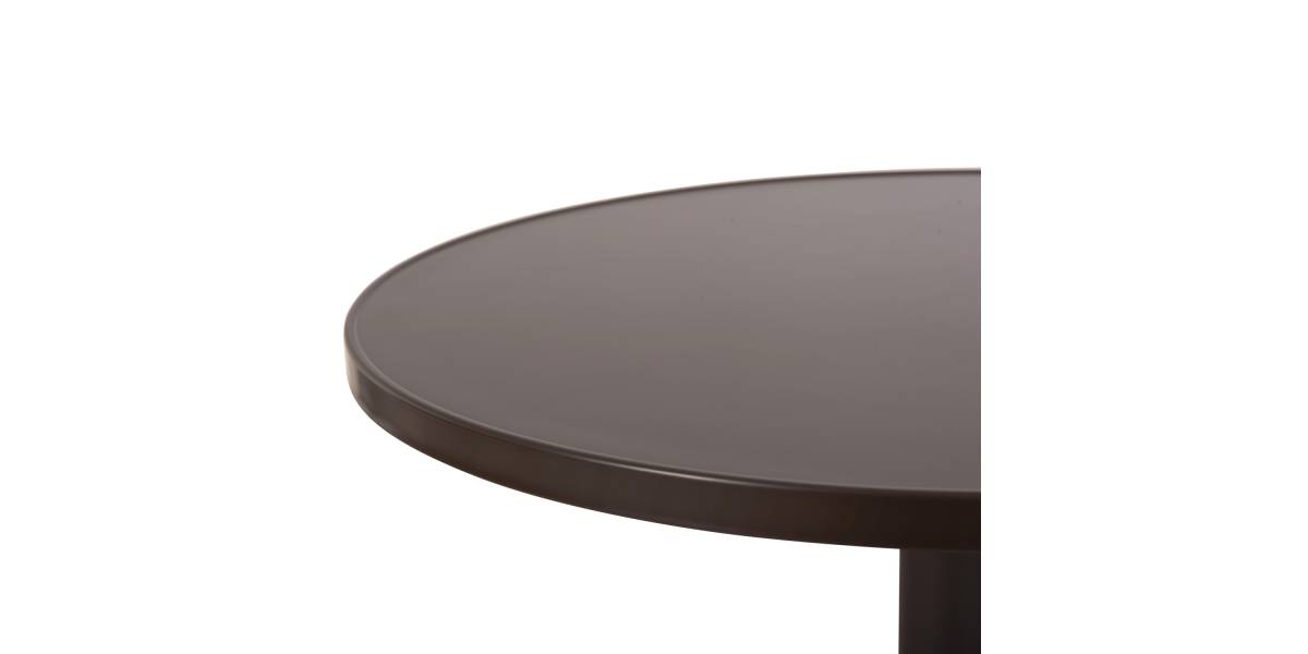 ΤΡΑΠΕΖΙ ΣΤΡΟΓΓΥΛΟ GOSS HM5974.02 ΑΛΟΥΜΙΝΙΟ ΚΑΦΕ Φ60x70Υεκ.