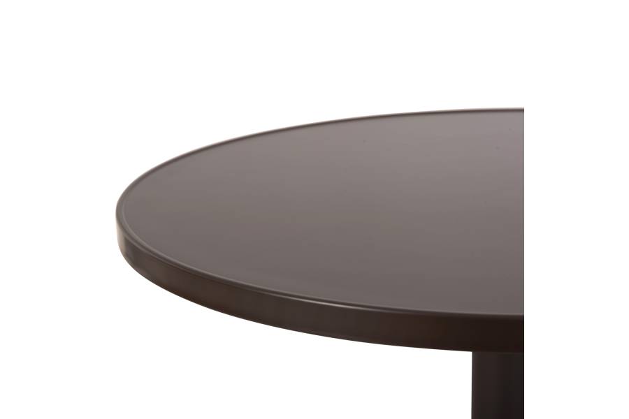 ΤΡΑΠΕΖΙ ΣΤΡΟΓΓΥΛΟ GOSS HM5974.02 ΑΛΟΥΜΙΝΙΟ ΚΑΦΕ Φ60x70Υεκ.