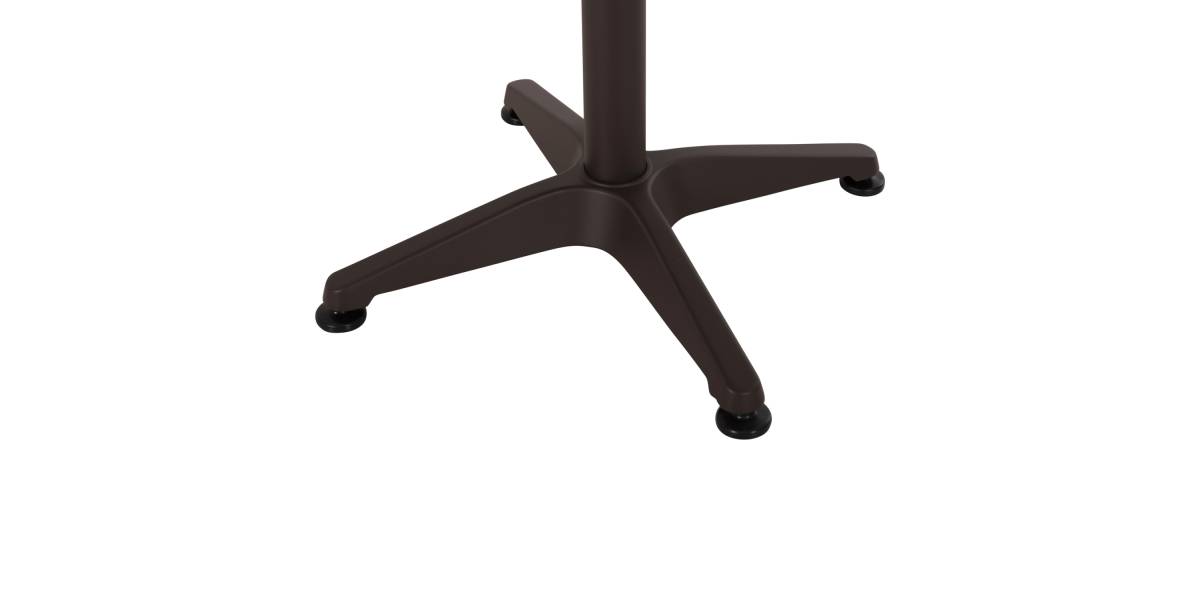 ΤΡΑΠΕΖΙ ΣΤΡΟΓΓΥΛΟ GOSS HM5974.02 ΑΛΟΥΜΙΝΙΟ ΚΑΦΕ Φ60x70Υεκ.