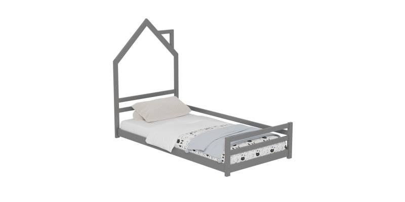 ΚΡΕΒΑΤΙ ΠΑΙΔΙΚΟ HOUSER HM676.05 τ.MONTESSORI ΞΥΛΟ ΠΕΥΚΟ ΓΚΡΙ- 190x90εκ