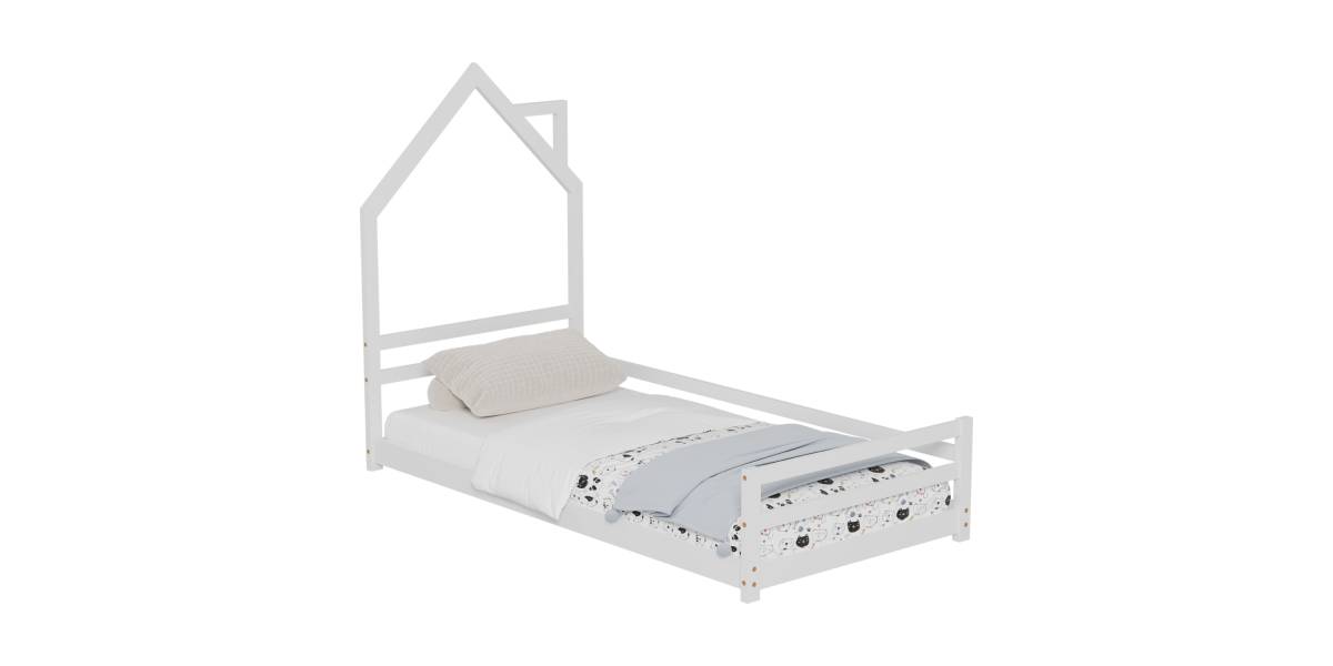 ΚΡΕΒΑΤΙ ΠΑΙΔΙΚΟ HOUSER HM676.03 τ.MONTESSORI ΞΥΛΟ ΠΕΥΚΟ ΛΕΥΚΟ- 190x90εκ