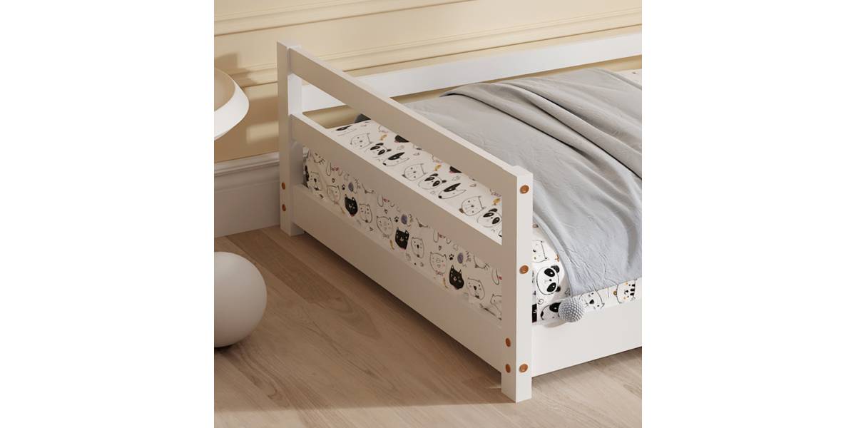 ΚΡΕΒΑΤΙ ΠΑΙΔΙΚΟ HOUSER HM676.03 τ.MONTESSORI ΞΥΛΟ ΠΕΥΚΟ ΛΕΥΚΟ- 190x90εκ