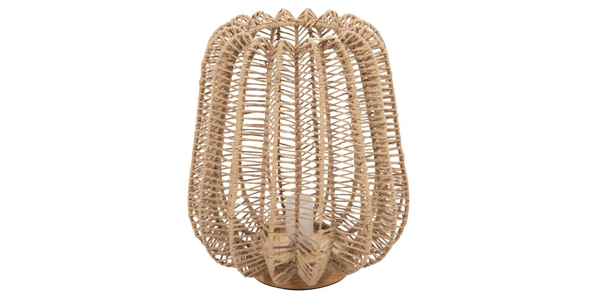ΕΠΙΤΡΑΠΕΖΙΟ ΦΩΤΙΣΤΙΚΟ HM4350 ΜΕΤΑΛΛΟ ΜΕ PAPER ROPE ΣΕ ΦΥΣΙΚΟ Φ29Χ34Υεκ.