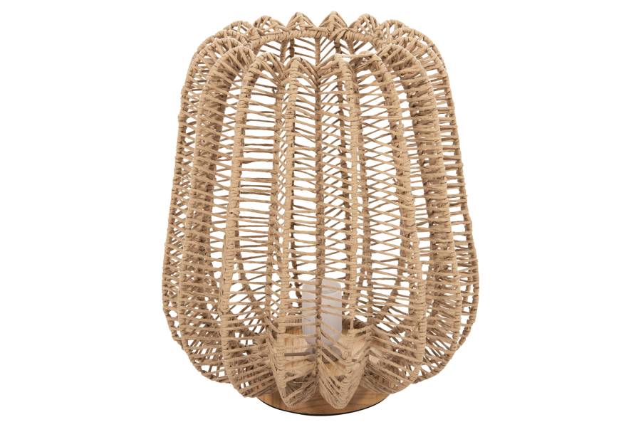 ΕΠΙΤΡΑΠΕΖΙΟ ΦΩΤΙΣΤΙΚΟ HM4350 ΜΕΤΑΛΛΟ ΜΕ PAPER ROPE ΣΕ ΦΥΣΙΚΟ Φ29Χ34Υεκ.