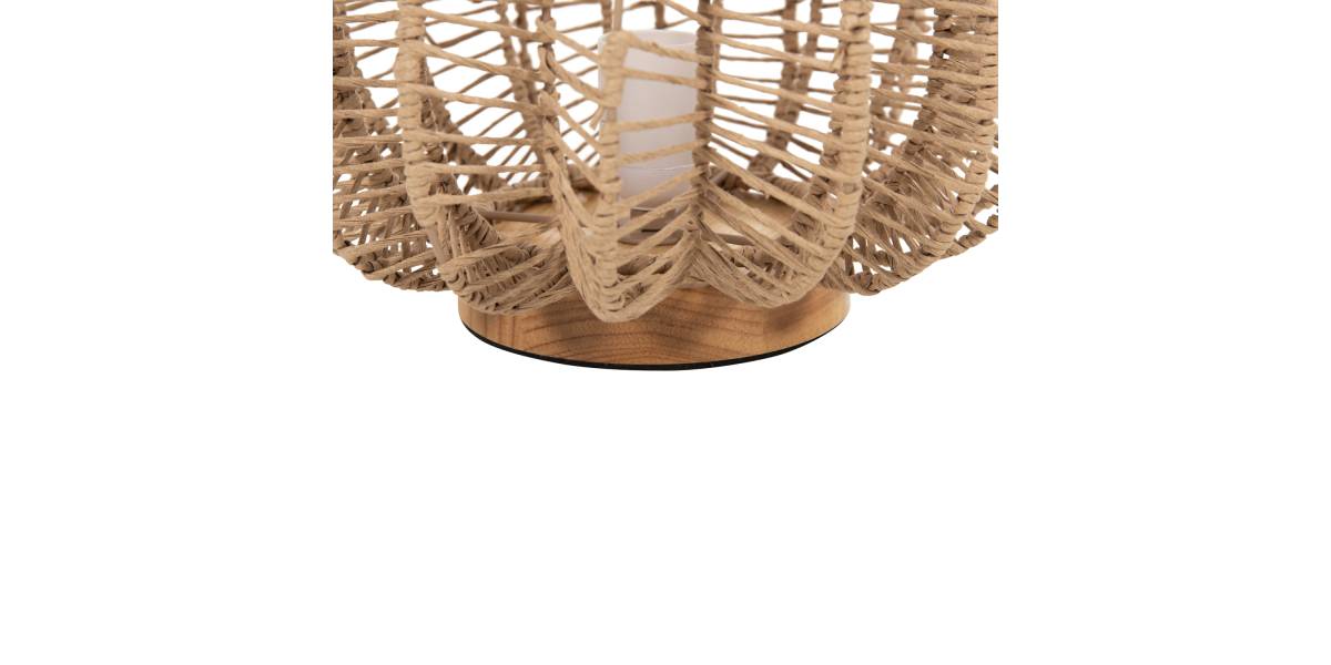 ΕΠΙΤΡΑΠΕΖΙΟ ΦΩΤΙΣΤΙΚΟ HM4350 ΜΕΤΑΛΛΟ ΜΕ PAPER ROPE ΣΕ ΦΥΣΙΚΟ Φ29Χ34Υεκ.