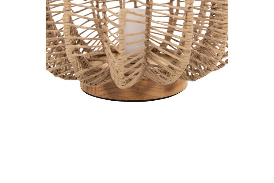 ΕΠΙΤΡΑΠΕΖΙΟ ΦΩΤΙΣΤΙΚΟ HM4350 ΜΕΤΑΛΛΟ ΜΕ PAPER ROPE ΣΕ ΦΥΣΙΚΟ Φ29Χ34Υεκ.