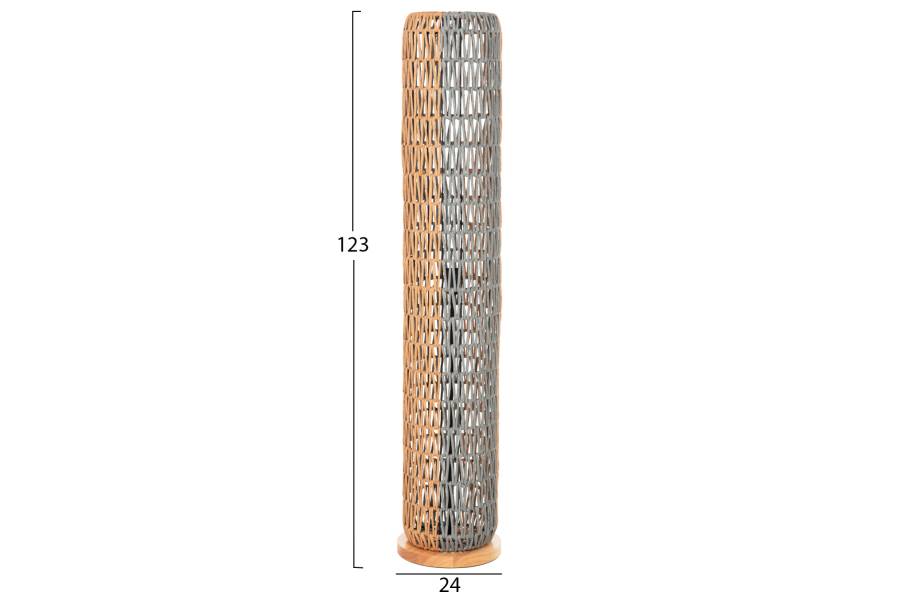 ΦΩΤΙΣΤΙΚΟ ΔΑΠΕΔΟΥ HM4356 ΜΕΤΑΛΛΟ-PAPER ROPE ΣΕ ΜΠΕΖ-ΦΥΣΤΙΚΙ Φ23X123Υεκ.