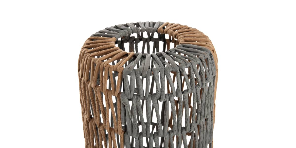 ΦΩΤΙΣΤΙΚΟ ΔΑΠΕΔΟΥ HM4356 ΜΕΤΑΛΛΟ-PAPER ROPE ΣΕ ΜΠΕΖ-ΦΥΣΤΙΚΙ Φ23X123Υεκ.