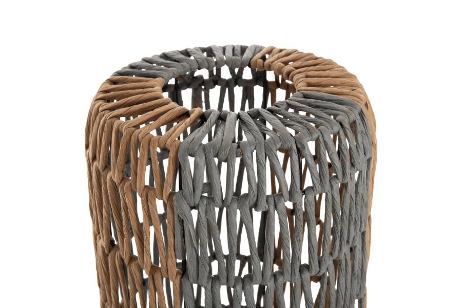 ΦΩΤΙΣΤΙΚΟ ΔΑΠΕΔΟΥ HM4356 ΜΕΤΑΛΛΟ-PAPER ROPE ΣΕ ΜΠΕΖ-ΦΥΣΤΙΚΙ Φ23X123Υεκ.