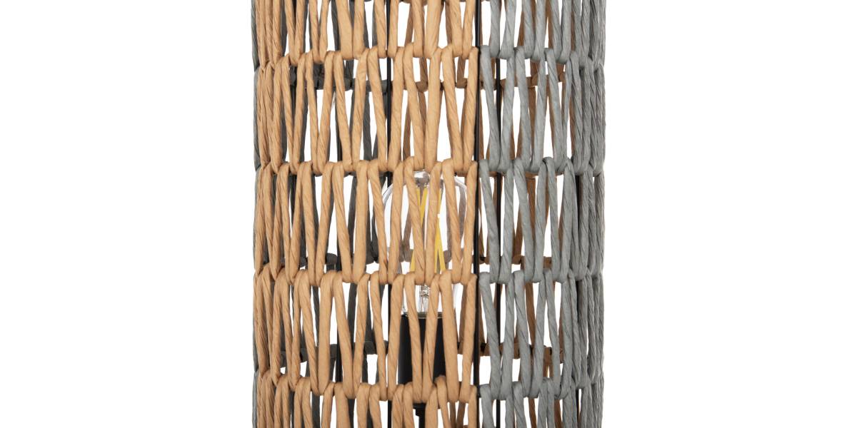 ΦΩΤΙΣΤΙΚΟ ΔΑΠΕΔΟΥ HM4356 ΜΕΤΑΛΛΟ-PAPER ROPE ΣΕ ΜΠΕΖ-ΦΥΣΤΙΚΙ Φ23X123Υεκ.