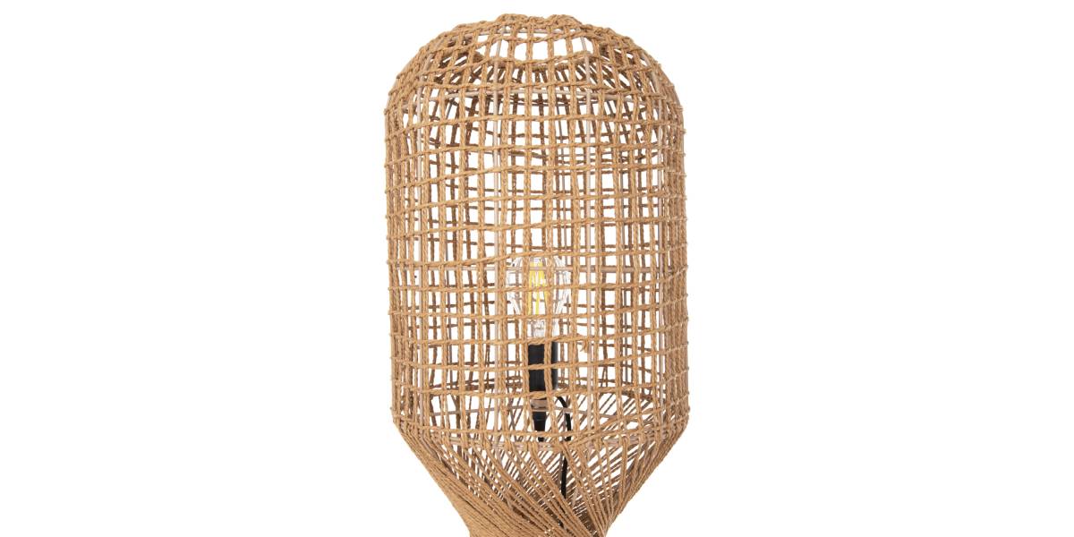 ΦΩΤΙΣΤΙΚΟ ΔΑΠΕΔΟΥ HM4357 ΜΕΤΑΛΛΟ-PAPER ROPE ΣΕ ΚΑΦΕ-2 ΛΑΜΠΕΣ Φ30x134Υεκ.