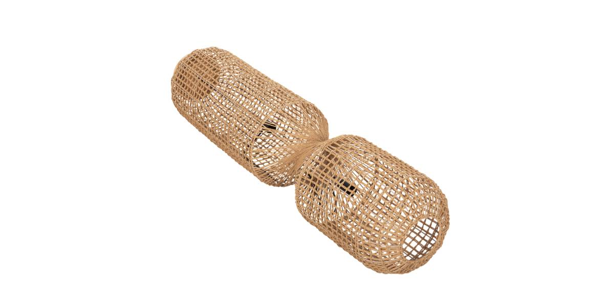 ΦΩΤΙΣΤΙΚΟ ΔΑΠΕΔΟΥ HM4357 ΜΕΤΑΛΛΟ-PAPER ROPE ΣΕ ΚΑΦΕ-2 ΛΑΜΠΕΣ Φ30x134Υεκ.