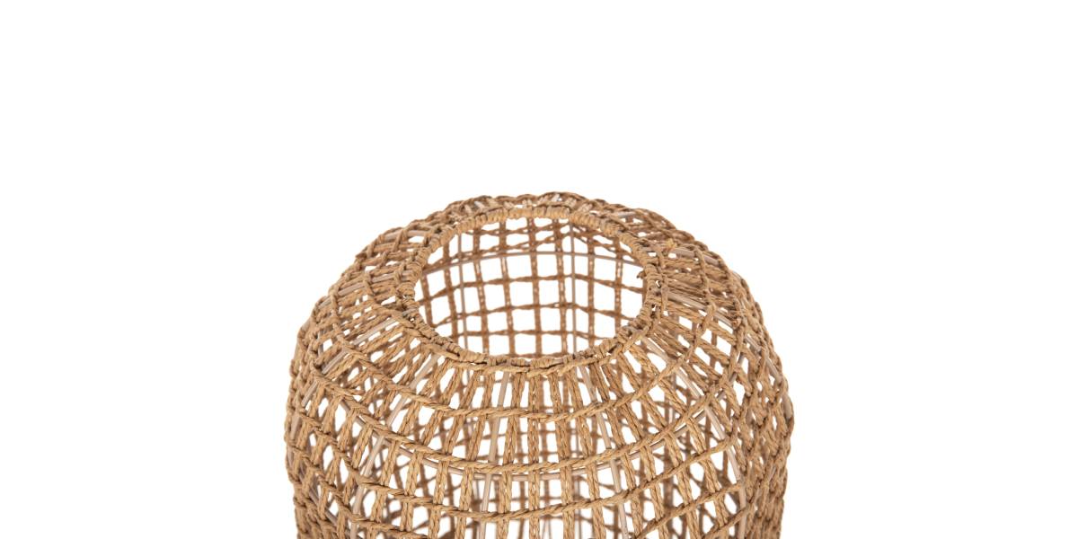 ΦΩΤΙΣΤΙΚΟ ΔΑΠΕΔΟΥ HM4357 ΜΕΤΑΛΛΟ-PAPER ROPE ΣΕ ΚΑΦΕ-2 ΛΑΜΠΕΣ Φ30x134Υεκ.