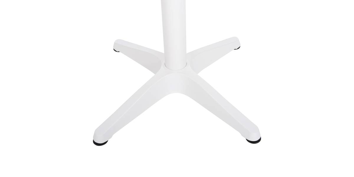 ΤΡΑΠΕΖΙ ΑΛΟΥΜΙΝΙΟΥ ΣΤΡΟΓΓΥΛΟ ALEXA HM6086.02 ΛΕΥΚΟ-POLYWOOD TOP ΦΥΣΙΚΟ Φ60x73Υεκ.