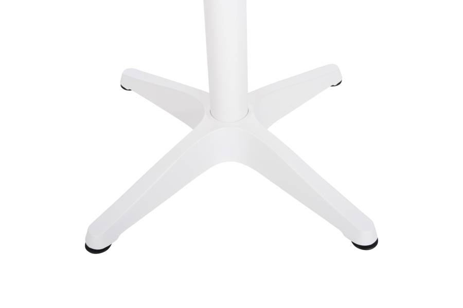 ΤΡΑΠΕΖΙ ΑΛΟΥΜΙΝΙΟΥ ΣΤΡΟΓΓΥΛΟ ALEXA HM6086.02 ΛΕΥΚΟ-POLYWOOD TOP ΦΥΣΙΚΟ Φ60x73Υεκ.