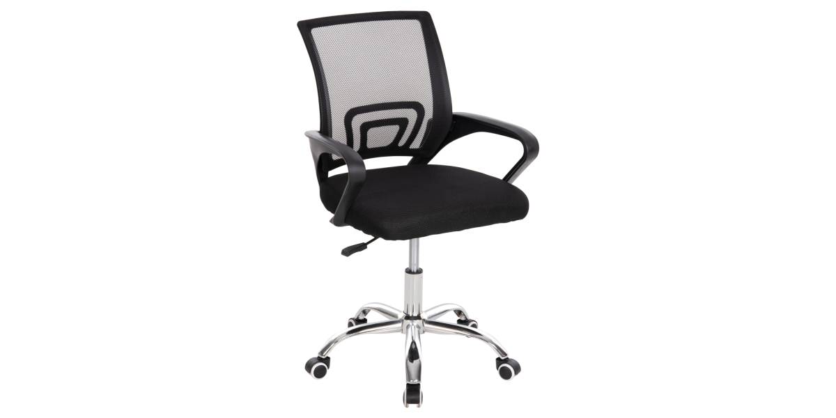 ΚΑΡΕΚΛΑ ΓΡΑΦΕΙΟΥ BRISTONE HM1058.31 ΠΟΔΙ ΧΡΩΜΙΟΥ-ΜΑΥΡΗ 56x53x93Υεκ.