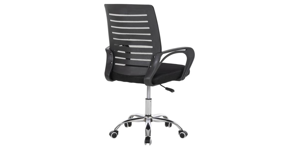 ΚΑΡΕΚΛΑ ΓΡΑΦΕΙΟΥ TRAIL HM1192 ΜΑΥΡΟ MESH-ΠΟΔΙ ΧΡΩΜΙΟΥ 64x55x98,5Υεκ.