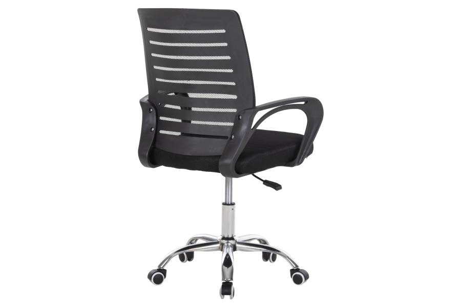 ΚΑΡΕΚΛΑ ΓΡΑΦΕΙΟΥ TRAIL HM1192 ΜΑΥΡΟ MESH-ΠΟΔΙ ΧΡΩΜΙΟΥ 64x55x98,5Υεκ.