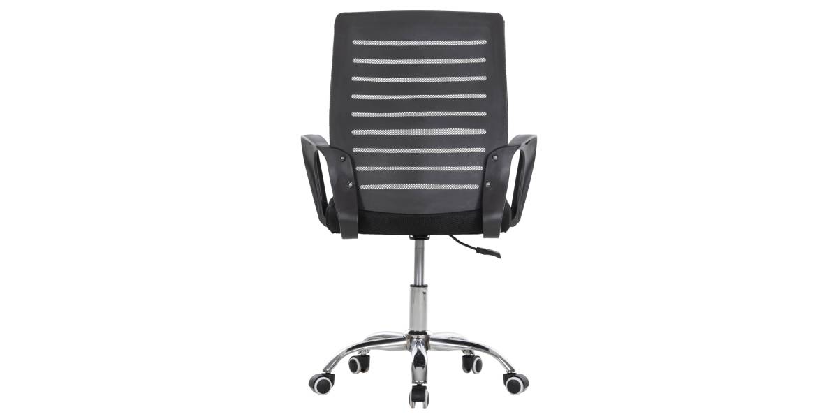 ΚΑΡΕΚΛΑ ΓΡΑΦΕΙΟΥ TRAIL HM1192 ΜΑΥΡΟ MESH-ΠΟΔΙ ΧΡΩΜΙΟΥ 64x55x98,5Υεκ.