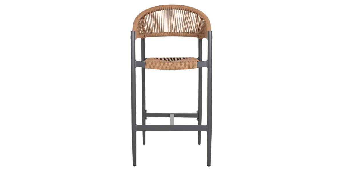 ΣΚΑΜΠΟ BAR ΑΛΟΥΜΙΝΙΟΥ GREGG HM5788.12 ΑΝΘΡΑΚΙ-ΜΠΕΖ ΤΗΣ ΑΜΜΟΥ ΣΥΝΘ.RATTAN 54x57x106Υεκ