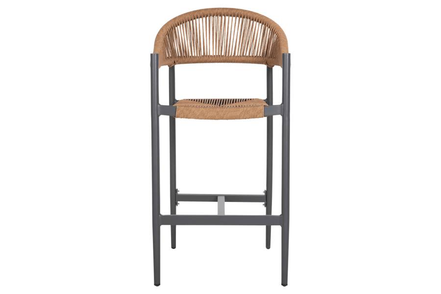 ΣΚΑΜΠΟ BAR ΑΛΟΥΜΙΝΙΟΥ GREGG HM5788.12 ΑΝΘΡΑΚΙ-ΜΠΕΖ ΤΗΣ ΑΜΜΟΥ ΣΥΝΘ.RATTAN 54x57x106Υεκ
