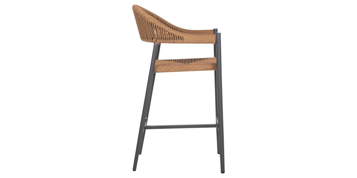 ΣΚΑΜΠΟ BAR ΑΛΟΥΜΙΝΙΟΥ GREGG HM5788.12 ΑΝΘΡΑΚΙ-ΜΠΕΖ ΤΗΣ ΑΜΜΟΥ ΣΥΝΘ.RATTAN 54x57x106Υεκ