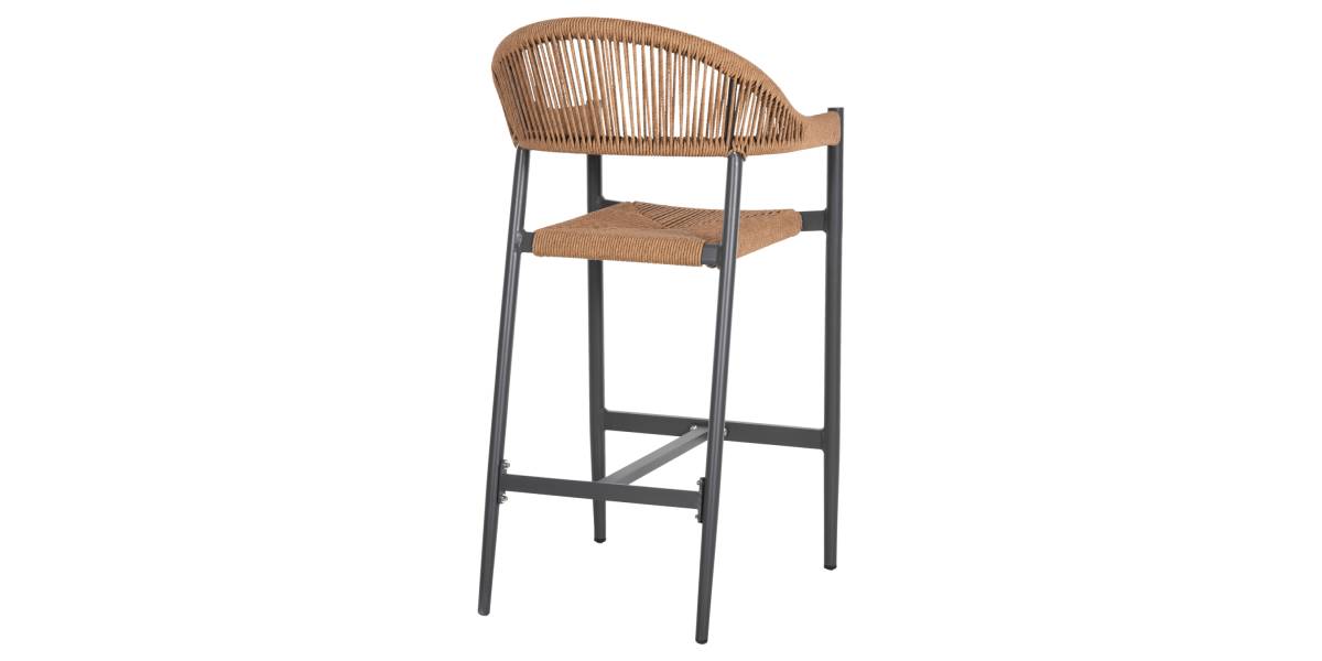ΣΚΑΜΠΟ BAR ΑΛΟΥΜΙΝΙΟΥ GREGG HM5788.12 ΑΝΘΡΑΚΙ-ΜΠΕΖ ΤΗΣ ΑΜΜΟΥ ΣΥΝΘ.RATTAN 54x57x106Υεκ