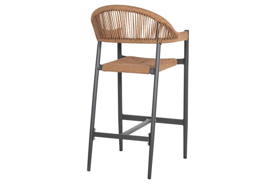 ΣΚΑΜΠΟ BAR ΑΛΟΥΜΙΝΙΟΥ GREGG HM5788.12 ΑΝΘΡΑΚΙ-ΜΠΕΖ ΤΗΣ ΑΜΜΟΥ ΣΥΝΘ.RATTAN 54x57x106Υεκ