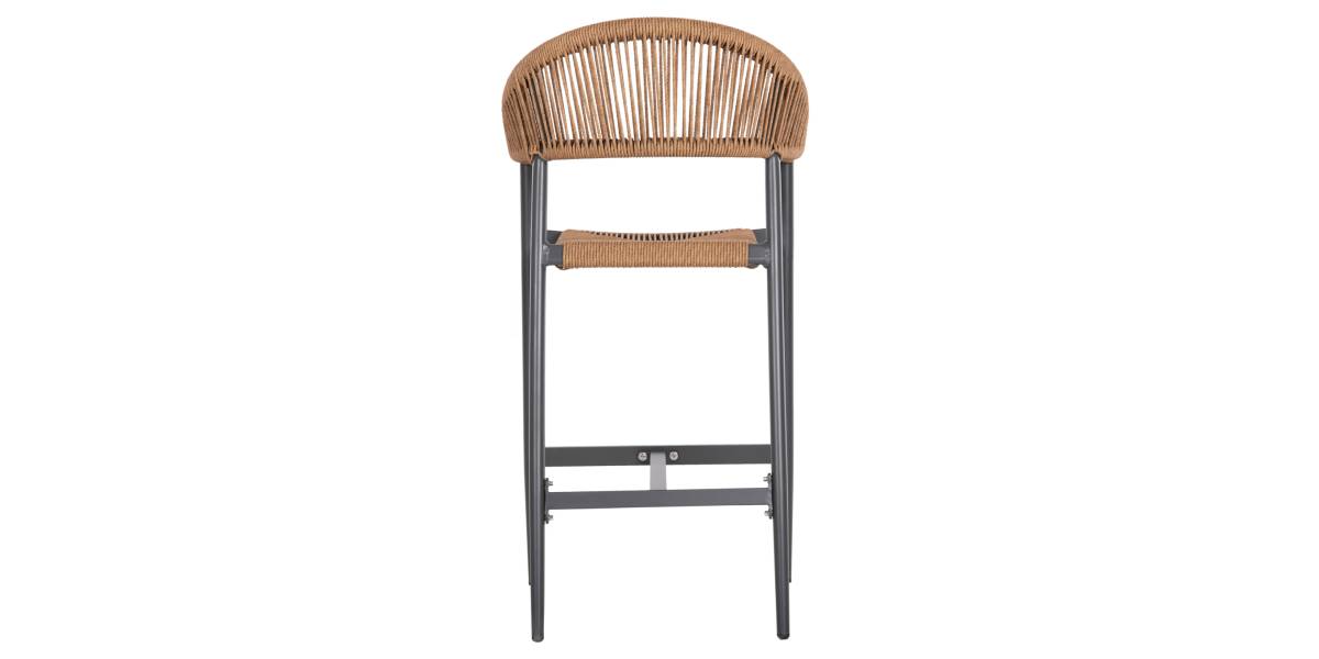 ΣΚΑΜΠΟ BAR ΑΛΟΥΜΙΝΙΟΥ GREGG HM5788.12 ΑΝΘΡΑΚΙ-ΜΠΕΖ ΤΗΣ ΑΜΜΟΥ ΣΥΝΘ.RATTAN 54x57x106Υεκ