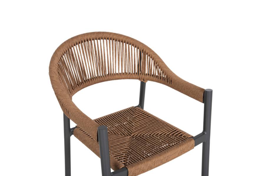 ΣΚΑΜΠΟ BAR ΑΛΟΥΜΙΝΙΟΥ GREGG HM5788.12 ΑΝΘΡΑΚΙ-ΜΠΕΖ ΤΗΣ ΑΜΜΟΥ ΣΥΝΘ.RATTAN 54x57x106Υεκ