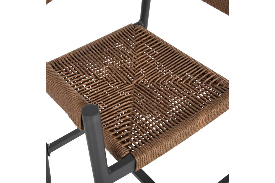 ΣΚΑΜΠΟ BAR ΑΛΟΥΜΙΝΙΟΥ GREGG HM5788.12 ΑΝΘΡΑΚΙ-ΜΠΕΖ ΤΗΣ ΑΜΜΟΥ ΣΥΝΘ.RATTAN 54x57x106Υεκ