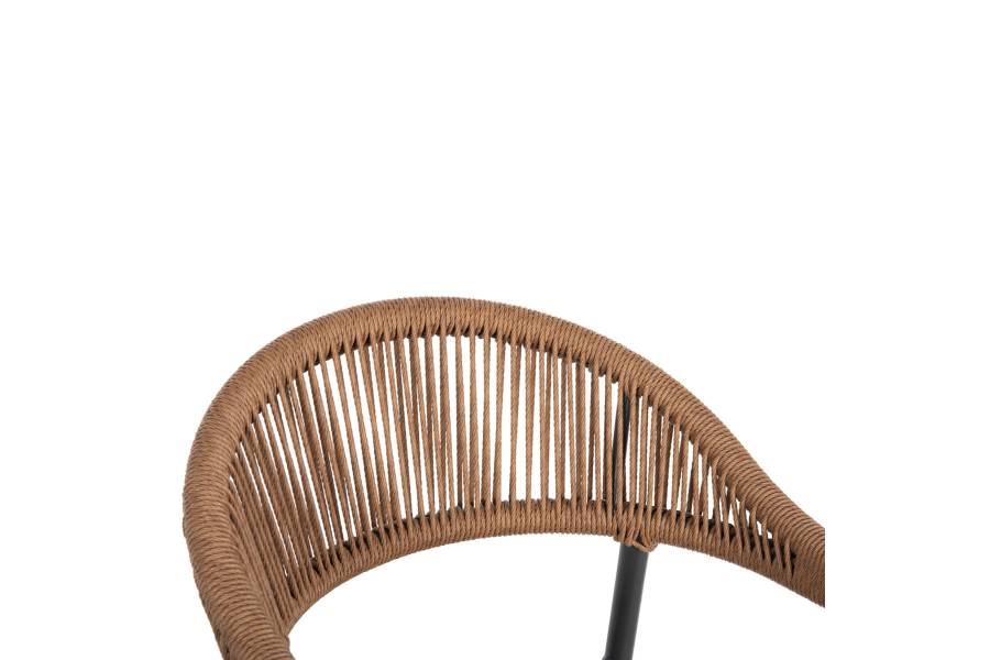 ΣΚΑΜΠΟ BAR ΑΛΟΥΜΙΝΙΟΥ GREGG HM5788.12 ΑΝΘΡΑΚΙ-ΜΠΕΖ ΤΗΣ ΑΜΜΟΥ ΣΥΝΘ.RATTAN 54x57x106Υεκ