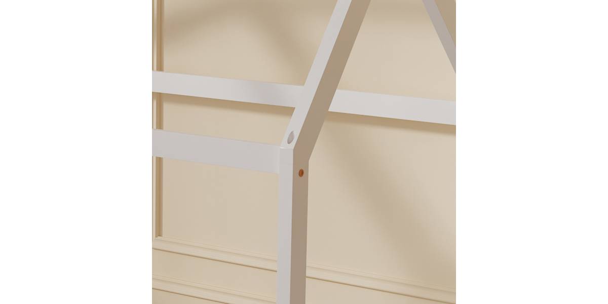 ΚΡΕΒΑΤΙ ΠΑΙΔΙΚΟ PEPE HM677.03 τ.MONTESSORI ΞΥΛΟ ΠΕΥΚΟ ΛΕΥΚΟ- 190x90εκ