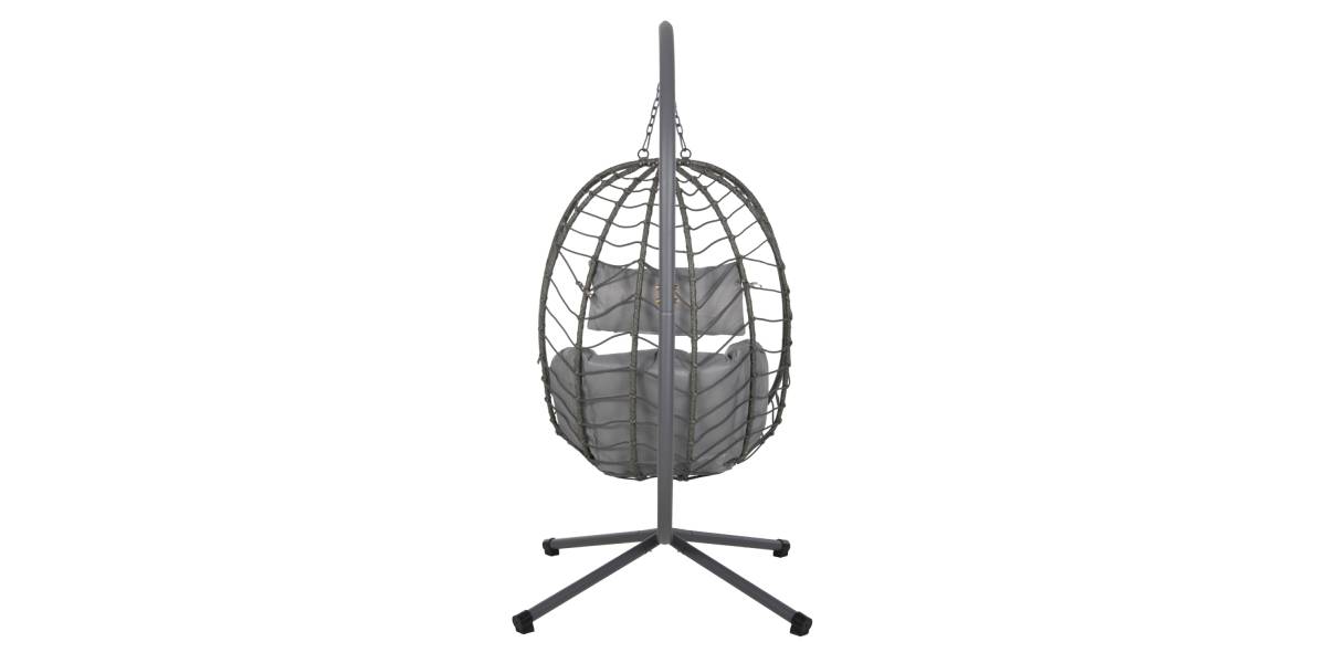ΚΡΕΜΑΣΤΗ ΠΟΛΥΘΡΟΝΑ ΦΩΛΙΑ MILLIE HM5997.10 ΜΕΤΑΛΛΟ-ΣΥΝΘ.RATTAN ΓΚΡΙ 90x75x190Υεκ.