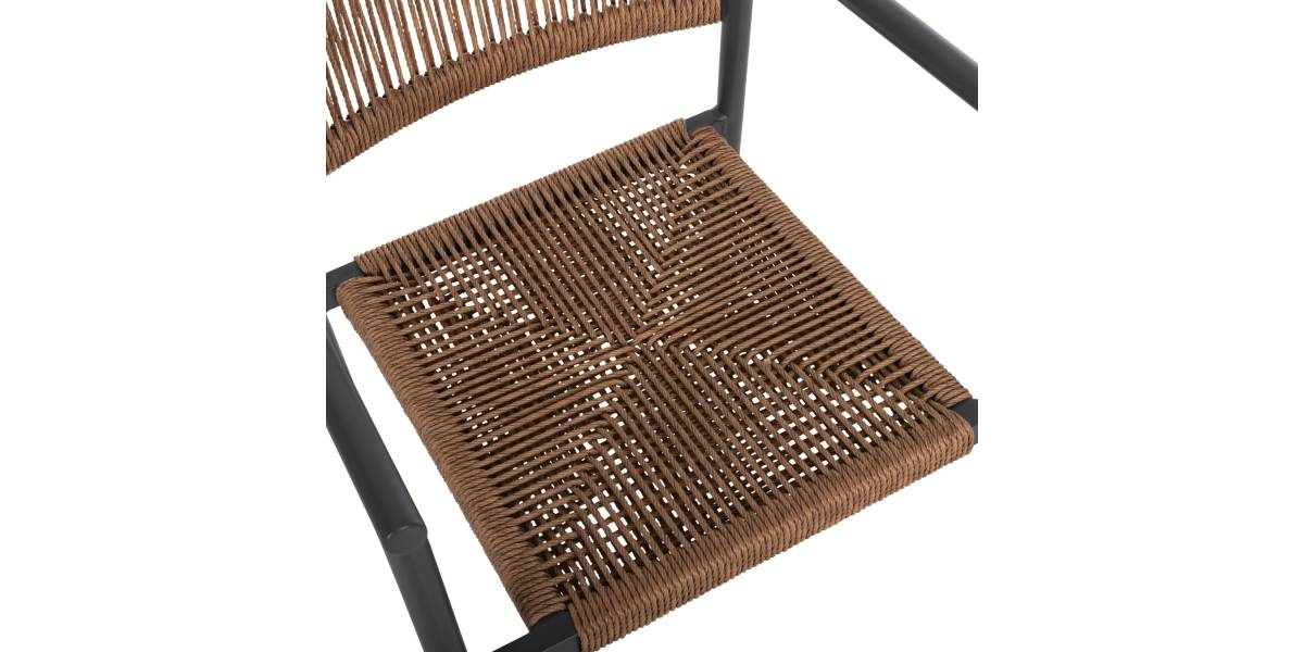 ΠΟΛΥΘΡΟΝΑ ΑΛΟΥΜΙΝΙΟΥ STER HM5786.12 ΑΝΘΡΑΚΙ-ΣΥΝΘ.RATTAN ΜΠΕΖ 55,5x53x78Υεκ.