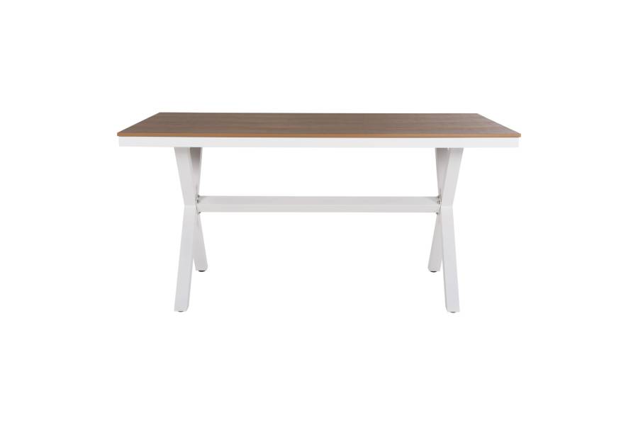 ΤΡΑΠΕΖΙ ΑΛΟΥΜΙΝΙΟΥ ΟΡΘΟΓΩΝΙΟ TAWNEE HM6037.02 ΛΕΥΚΟ-POLYWOOD ΦΥΣΙΚΟ 150x89,5x73Υεκ