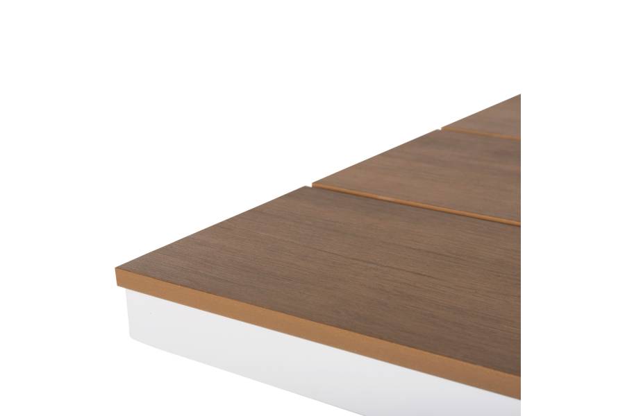 ΤΡΑΠΕΖΙ ΑΛΟΥΜΙΝΙΟΥ ΟΡΘΟΓΩΝΙΟ TAWNEE HM6037.02 ΛΕΥΚΟ-POLYWOOD ΦΥΣΙΚΟ 150x89,5x73Υεκ