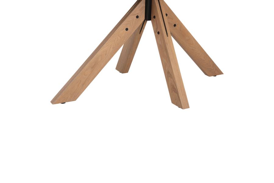 ΤΡΑΠΕΖΙ PAOLO HM9853 MDF ΜΕ ΚΑΠΛΑΜΑ ΦΡΑΞΙΝΟΥ-ΠΟΔΙΑ RUBBERWOOD-ΦΥΣΙΚΟ 180x90x75Yεκ