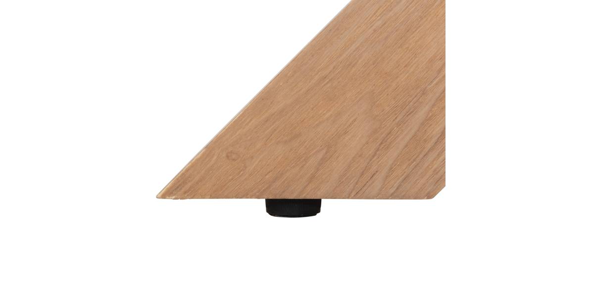 ΤΡΑΠΕΖΙ PAOLO HM9853 MDF ΜΕ ΚΑΠΛΑΜΑ ΦΡΑΞΙΝΟΥ-ΠΟΔΙΑ RUBBERWOOD-ΦΥΣΙΚΟ 180x90x75Yεκ