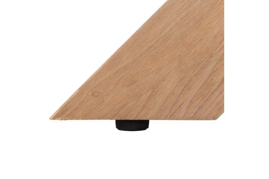 ΤΡΑΠΕΖΙ PAOLO HM9853 MDF ΜΕ ΚΑΠΛΑΜΑ ΦΡΑΞΙΝΟΥ-ΠΟΔΙΑ RUBBERWOOD-ΦΥΣΙΚΟ 180x90x75Yεκ