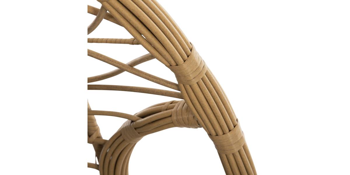 ΔΙΠΛΗ ΚΡΕΜΑΣΤΗ ΦΩΛΙΑ ME ΥΠΟΠΟΔΙΟ GRACIE HM5754.02 ΜΠΕΖ ΣΥΝΘ.RATTAN-ΓΚΡΙ ΜΕΤΑΛ.ΣΚΕΛΕΤΟΣ Φ120x200Υεκ