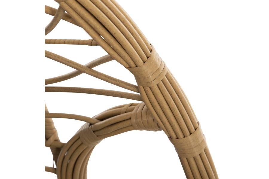 ΔΙΠΛΗ ΚΡΕΜΑΣΤΗ ΦΩΛΙΑ ME ΥΠΟΠΟΔΙΟ GRACIE HM5754.02 ΜΠΕΖ ΣΥΝΘ.RATTAN-ΓΚΡΙ ΜΕΤΑΛ.ΣΚΕΛΕΤΟΣ Φ120x200Υεκ