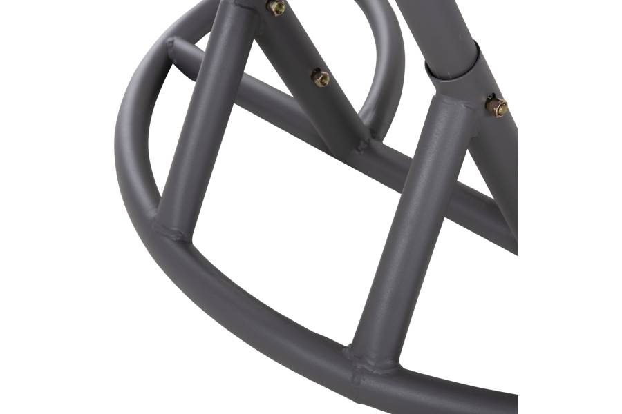 ΔΙΠΛΗ ΚΡΕΜΑΣΤΗ ΦΩΛΙΑ ME ΥΠΟΠΟΔΙΟ GRACIE HM5754.02 ΜΠΕΖ ΣΥΝΘ.RATTAN-ΓΚΡΙ ΜΕΤΑΛ.ΣΚΕΛΕΤΟΣ Φ120x200Υεκ