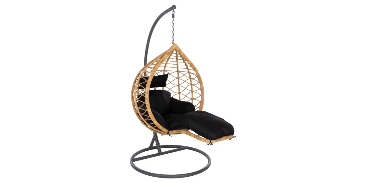 ΜΟΝΗ ΚΡΕΜΑΣΤΗ ΦΩΛΙΑ ME ΥΠΟΠΟΔΙΟ GRACIE HM5755.02 ΜΠΕΖ ΣΥΝΘ.RATTAN-ΓΚΡΙ ΜΕΤΑΛ.ΣΚΕΛΕΤΟΣ Φ104x200Υεκ