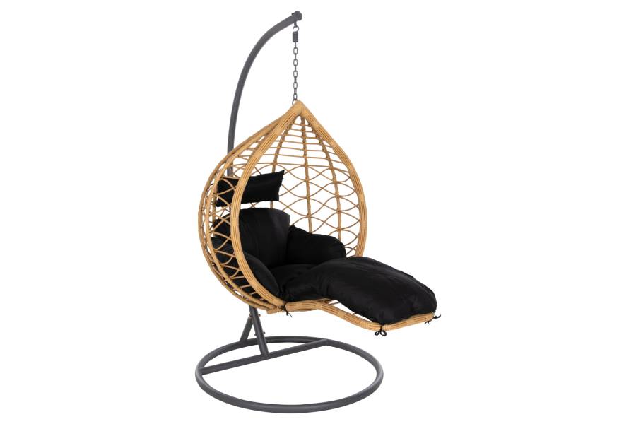 ΜΟΝΗ ΚΡΕΜΑΣΤΗ ΦΩΛΙΑ ME ΥΠΟΠΟΔΙΟ GRACIE HM5755.02 ΜΠΕΖ ΣΥΝΘ.RATTAN-ΓΚΡΙ ΜΕΤΑΛ.ΣΚΕΛΕΤΟΣ Φ104x200Υεκ