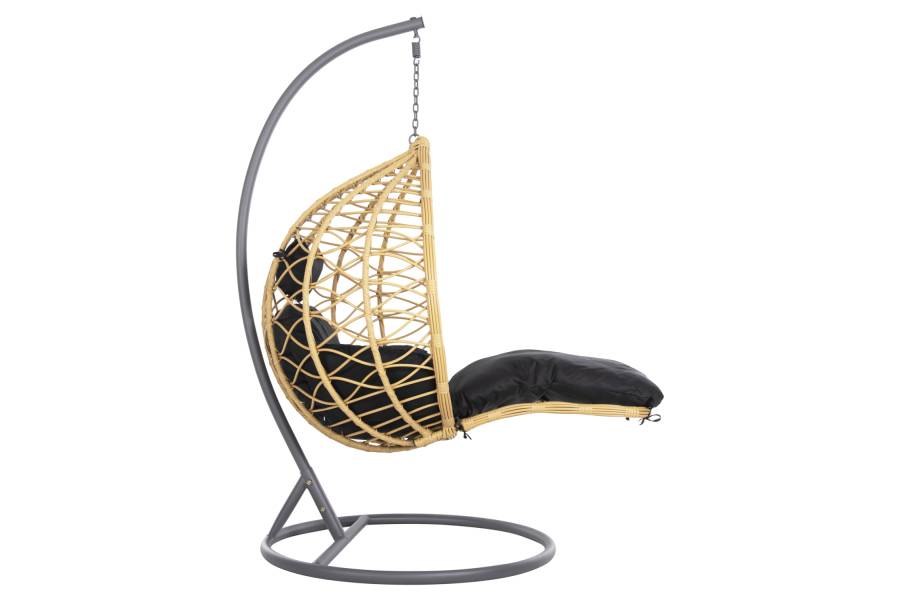 ΜΟΝΗ ΚΡΕΜΑΣΤΗ ΦΩΛΙΑ ME ΥΠΟΠΟΔΙΟ GRACIE HM5755.02 ΜΠΕΖ ΣΥΝΘ.RATTAN-ΓΚΡΙ ΜΕΤΑΛ.ΣΚΕΛΕΤΟΣ Φ104x200Υεκ